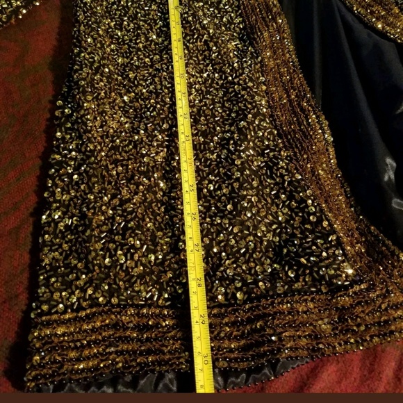 NITELINE Della Roufogali Silk Gold Sequin Jacket S - Picture 8 of 8